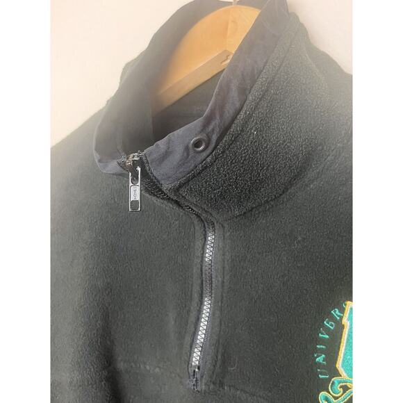 Vintage University of Oregon Ducks Black Fleece 1/4 Zip Sweater Men’s Large / XL - Picture 3 of 6